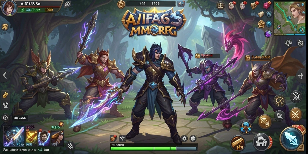 Screenshot utama AIFA66 menampilkan aksi seru dalam gameplay MMORPG.