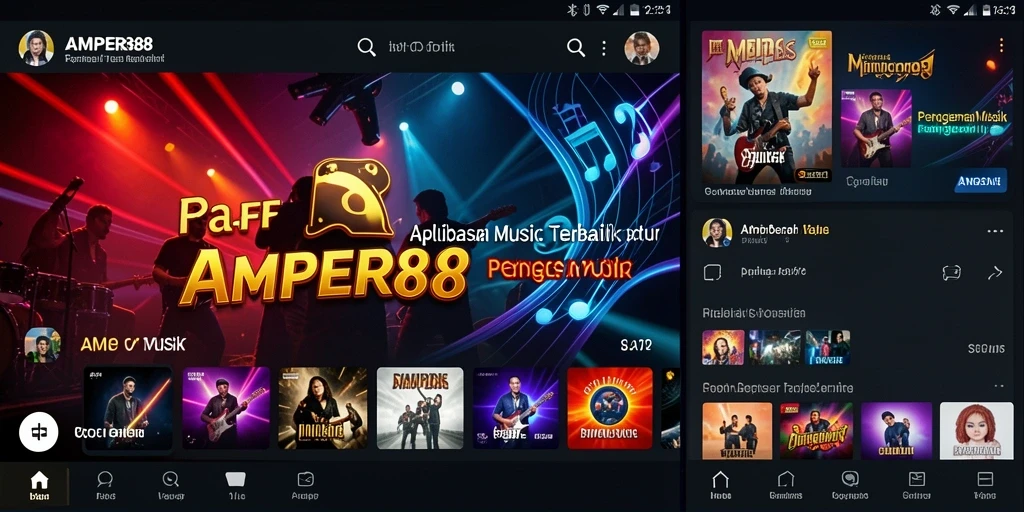 Tampilan screenshot AMPER88 menampilkan pengguna yang menikmati fitur musik interaktif.