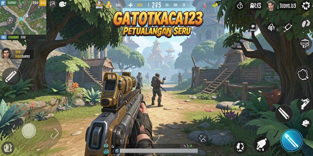 Screenshot utama GATOTKACA123 menampilkan aksi seru dalam game TPS.