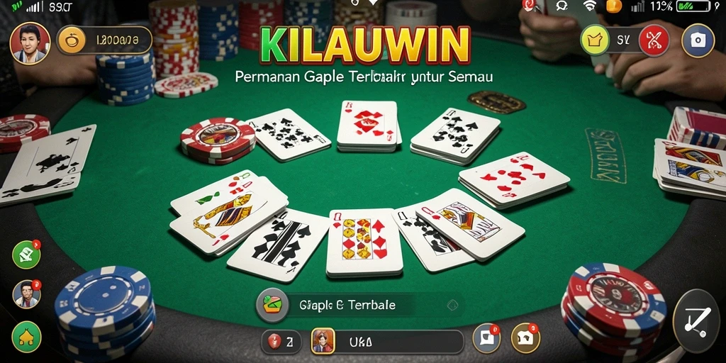 Tampilan gameplay KILAUWIN yang seru dan interaktif dalam Gaple.