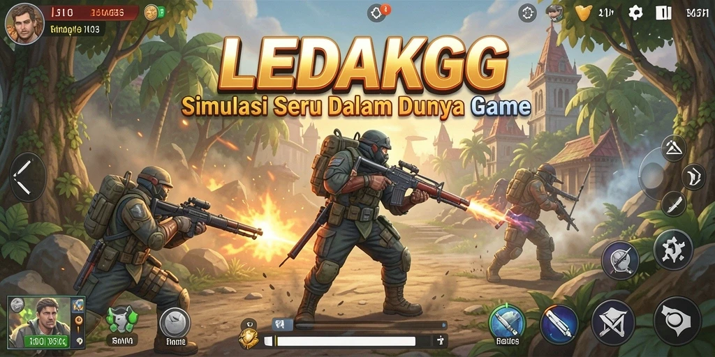Tampilan gameplay LEDAKGG menampilkan pengalaman simulasi yang mendalam.