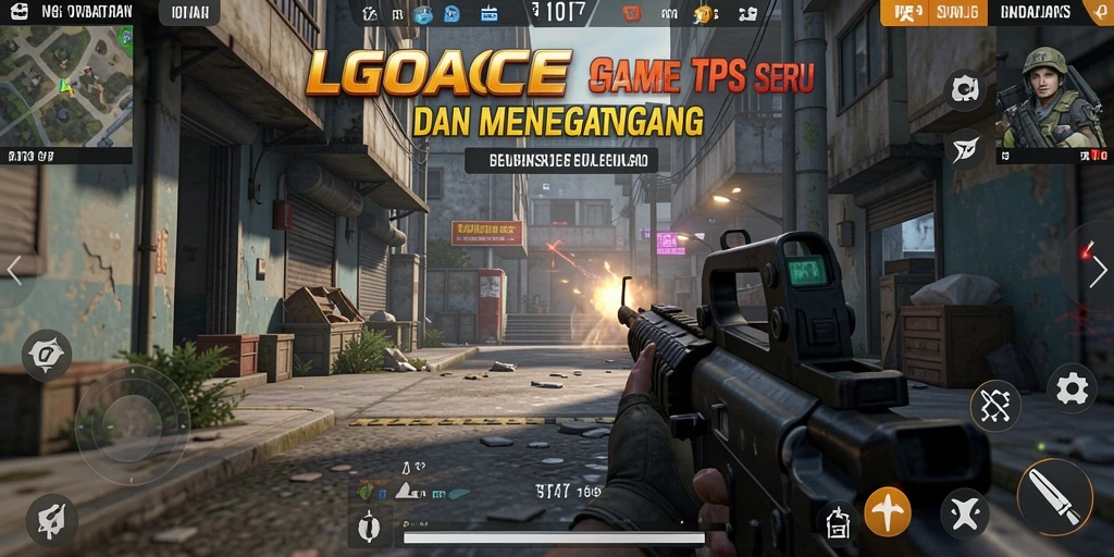 Screenshot LGOACE menampilkan aksi seru gameplay TPS.