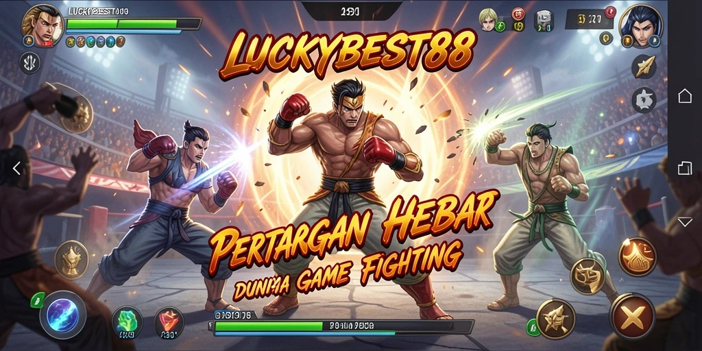Gameplay LUCKYBEST88 menampilkan pertarungan seru antar karakter yang unik.