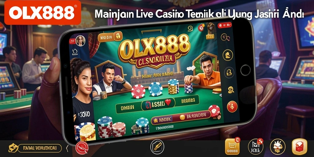 Tampilan gameplay Live Casino yang memukau dan interaktif.