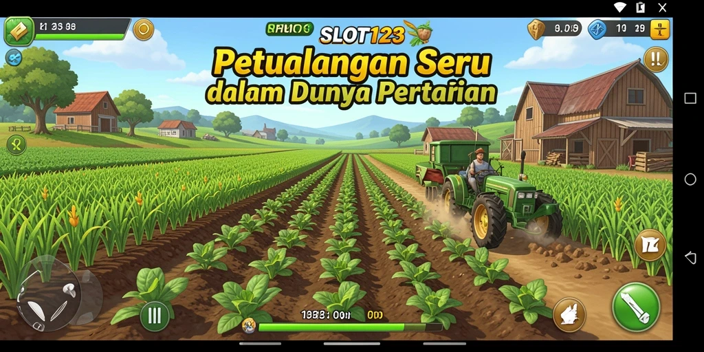 Tangkapan layar utama SLOT123 menunjukkan gambar kebun yang subur dengan berbagai tanaman hijau.