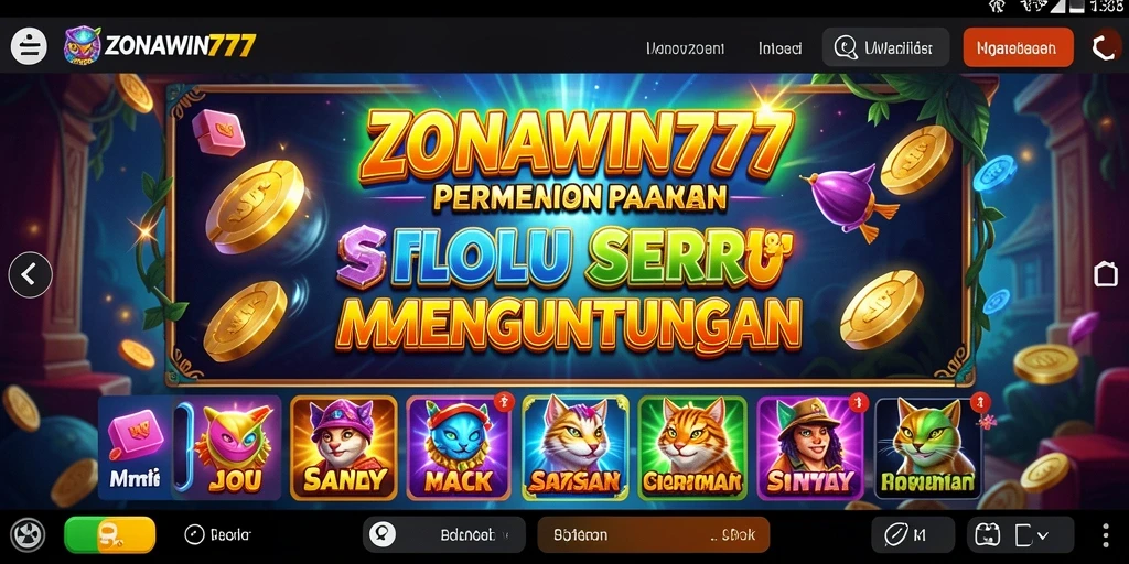 Screenshot gameplay ZONAWIN777 yang menarik dan seru.